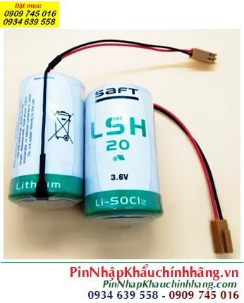 Saft LSH20 (Zắc JEA2.54-2P), Pin nuôi nguồn PLC Saft LSH20 D 13000mAh, Xuất xứ PHÁP